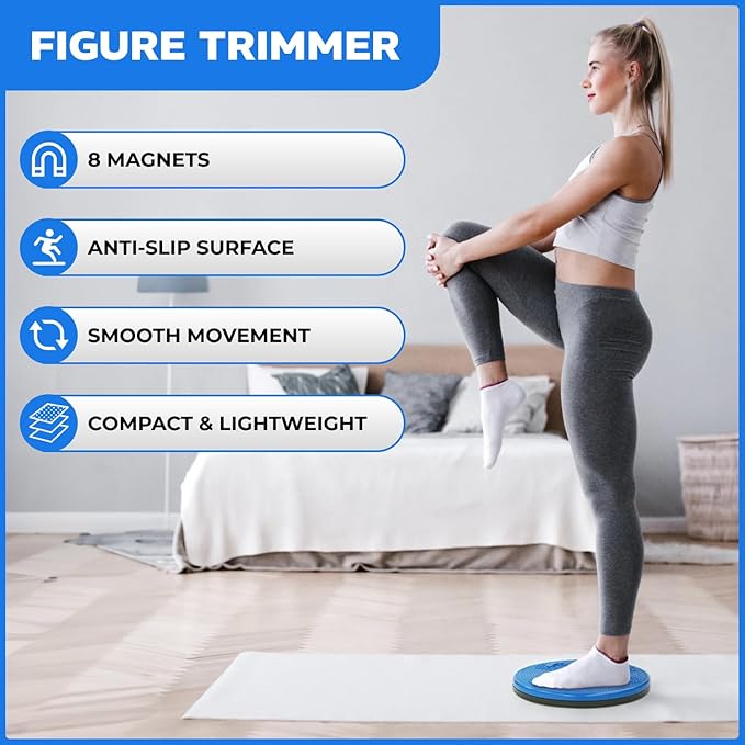Daiwa Felicity Figure Trimmer Ab Twister Board - Waist Twister Machine for Core & Abs Exercise - Waist Twisting Fitness Tool, Dizzy Disc Twist Board for Slimming Workout & Reflexology