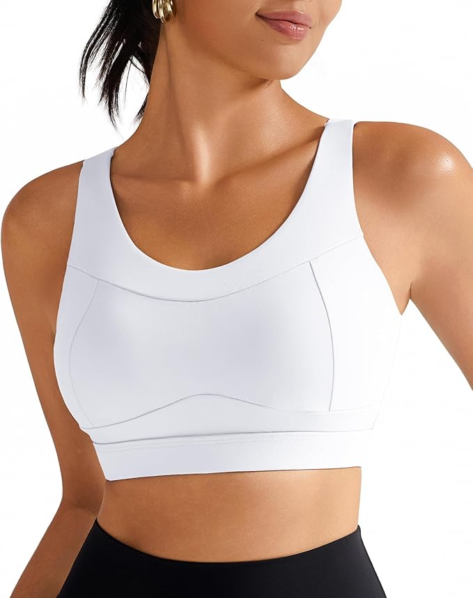 RUNNING GIRL High Impact Sports Bras for Women,Racerback Running Bra Workout Crop Tank Tops Longline Sports Bra Push up