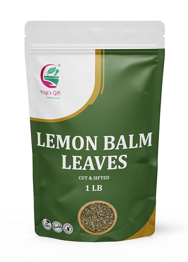 Lemon Balm Leaves 1 lb – Dried lemon balm leaves for Tea, Herbal Infusions & Wellness – Refreshing, Mild Mint Flavor – 100% Natural & Pure – By Yogi’s Gift®