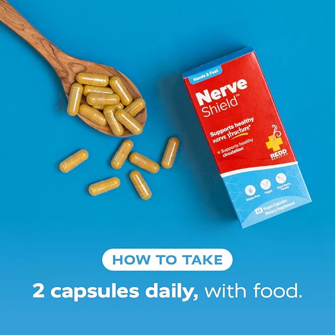 Redd Remedies, Nerve Shield, Supports Healthy Nerve Structure and Circulation, 60 Vegan Capsules