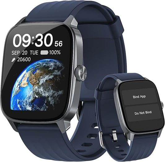 EURANS Smart Watch No App/Phone Required, 1.85" Ultra HD Display | Waterproof Fitness Tracker | 24/7 Heart Rate/Sleep Monitor | Step Counter for Walking, Pedometer & Activity Tracker for Women Men