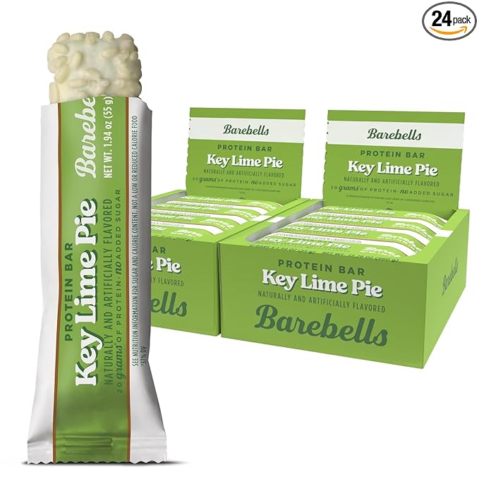 Barebells Protein Bars - Protein Snacks with High Protein (12 Count (Pack of 2), Key Lime)