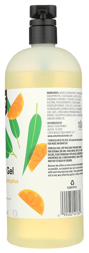 365 by Whole Foods Market, Foaming Shower Gel, Satsuma & Eucalyptus, 32 Fl Oz