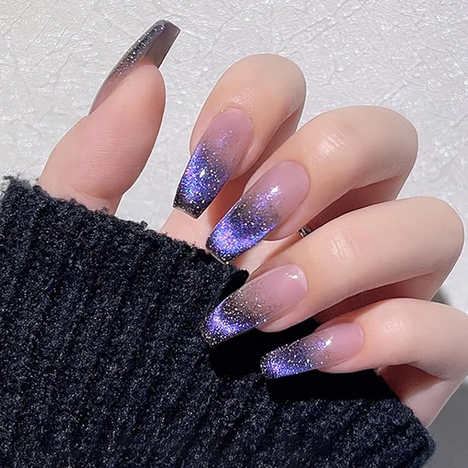 Double Rhythm 6 Colors Cat Eye Gel Polish Set Shimmer Glitter with Magnet Holographic Reflective Magnetic UV Nail Art Kit (6-Kit 23)