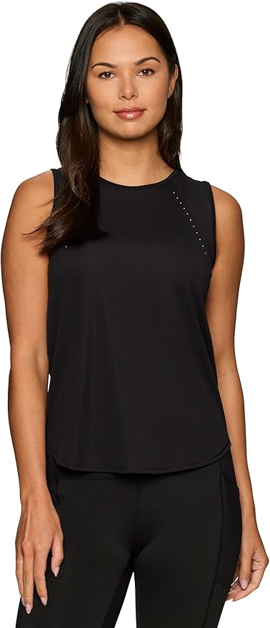 RBX Active Women's Workout Top with Breathable Mesh Panels, Quick Drying Gym Running Tank Top with Plus Sizes