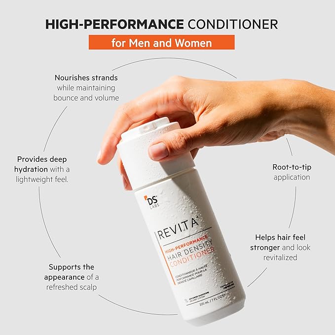 DS Labs Revita Conditioner, 205mL - Lightweight, Scalp First Hydration for Fuller Looking, Softer Hair, Thickening Appearance, Sulfate & Silicone Free, Color Safe, For Men & Women