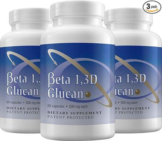 Transfer Point Immune Support Supplement Highly Purified Beta 1,3D Glucan (Pack of 3-500 mg b-glucan Fiber per Capsule)