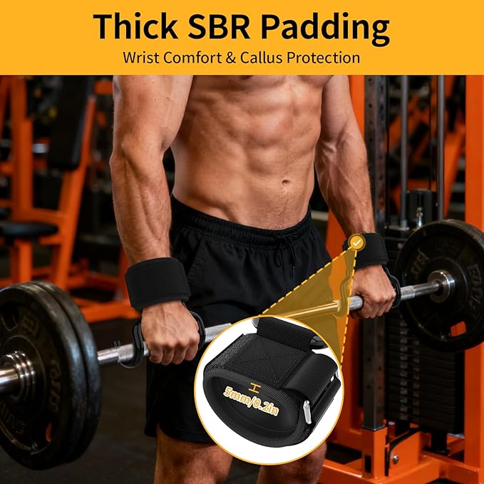 GPANDAG Weight Lifting Hooks and Lifting Grips for Men and Women(2 Pair), Lifting Straps Gym Grip for Weightlifting, Deadlifts, Pull-Ups, Strength Training, Wrist Wraps Hooks for Teen