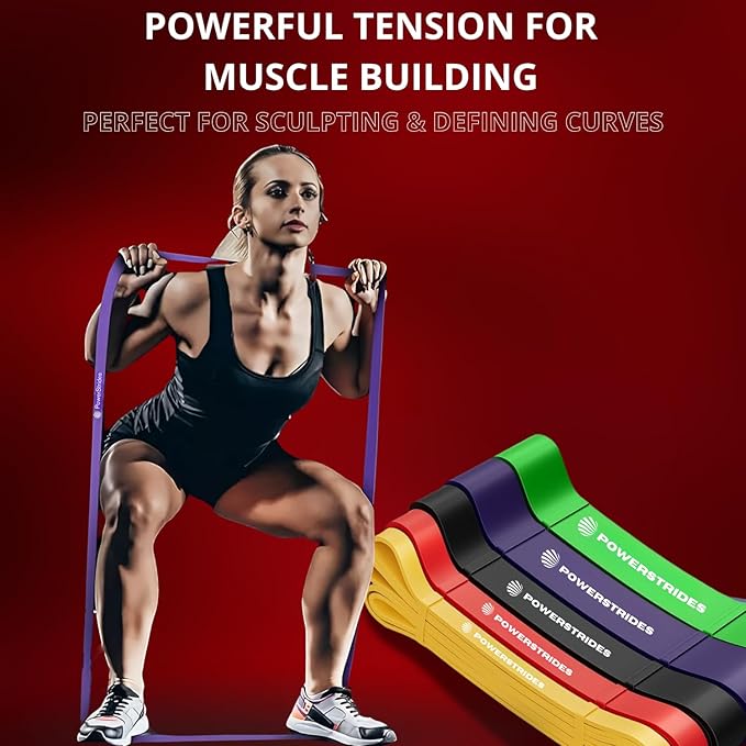 Resistance Bands Set for Men & Women - Best Choice for Full Body Training, Pull up Exercise & All Kinds of Working Out. Perfect Band for Physical Strength, Rehab Recovery Therapy