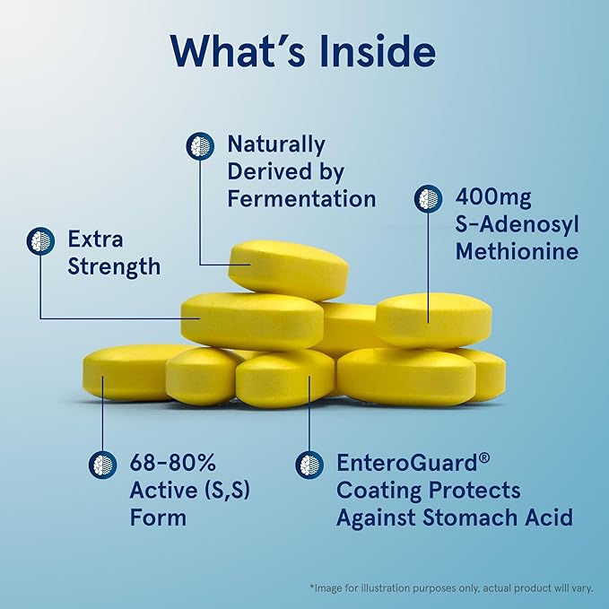 Jarrow Formulas® Same 400 mg, Supports Joint Health, Liver Function, Brain Metabolism, 30 Tablets, Up to a 30 Day Supply