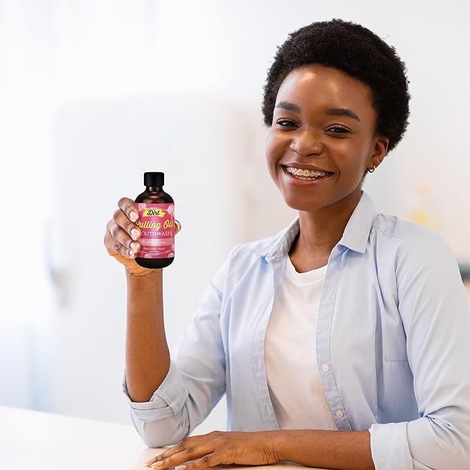 THE DIRT Oil Pulling Mouthwash - Gluten Free - Removes Plaque, Tartar, Bad Breath & Whitens Teeth (Bubblegum, 4 Ounce)