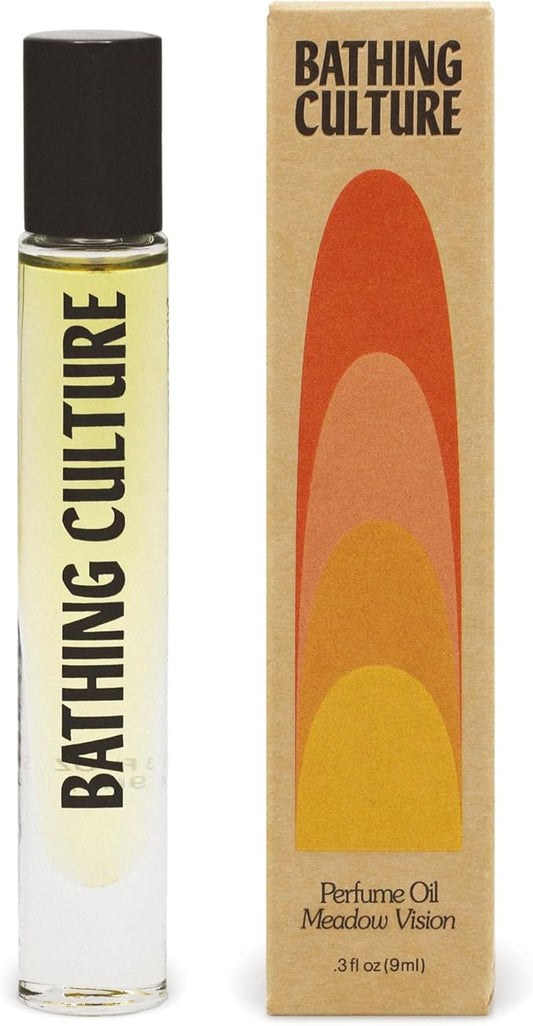 Bathing Culture, Organic Roll On Perfume Oil, Vegan Perfume Oils for Women, Long Lasting, Body Oils for Women, Natural, Clean, Vegan Personal Care, Meadow Vision Scent, 0.3 fl oz, 9 ml