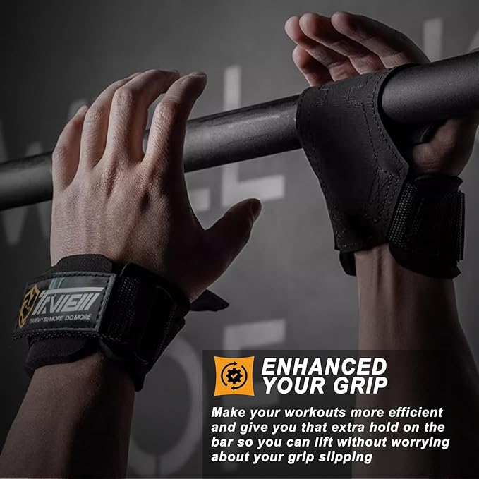 Wrist Straps for Weightlifting for Maximum Grip Support - Lifting Deadlift Strap & Weight Lifting Grips Gloves for Working Out Pull Up Deadlifting & Shrugs