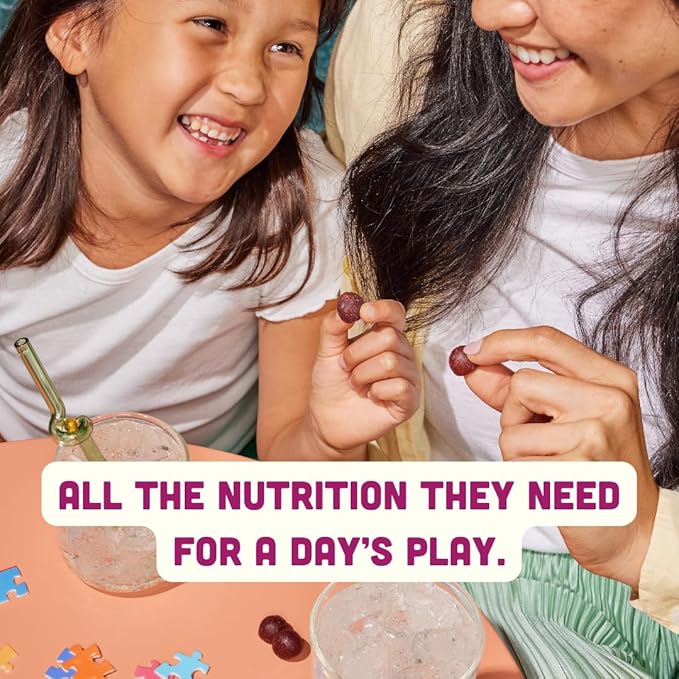 Llama Naturals Kids Probiotic with Prebiotic Fiber, Vegan, Organic Prebiotics and Probiotics Gummies for Gut Health Support, Toddler Real Fruit Gummy Vitamins, No Added Sugar Cane, Mixed Berry, 120 Ct