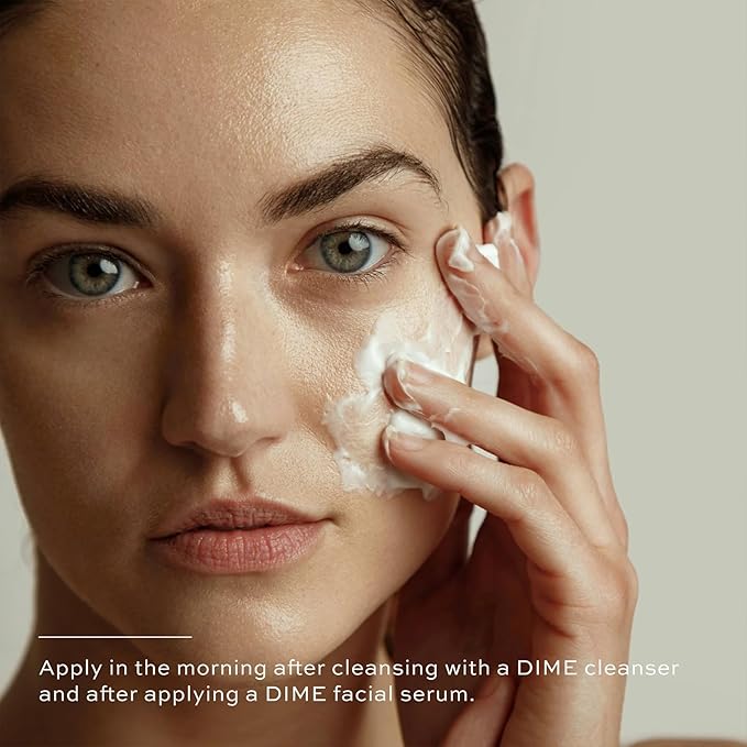 Dime Beauty Dewy Day Cream, Morning Face Moisturizer with Rosehip Oil and Tremella Snow Mushroom, 1.7 oz / 50 ml