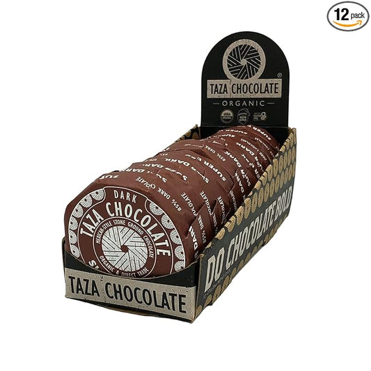 Taza Chocolate Organic Mexicano Disc 85% Dark Chocolate, Super Dark, 2.75 Ounce (12 Count), Vegan