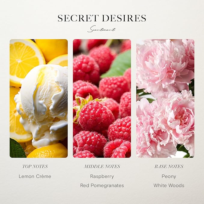 Scentiment Diffuser Oil - Secret Desires | Aromatherapy Fragrance | Inspired by ARIA® Las Vegas | Notes of Lemon Crème, Vanilla, Raspberry, Pomegranate & Peony (120 mL)