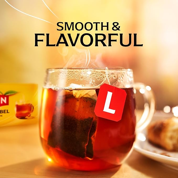 Lipton Black Tea Bags, Hot or Iced High Caffeine Tea, 240 Total Bags (20ct - Pack of 12)