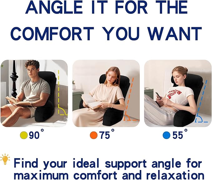 Back Pillow for Bed Sitting Up, Reading Pillow, Extra Large Arm Pillows for Adults for Back Support,Bed Pillow for Sitting up for Watching TV/Gaming/Relaxing