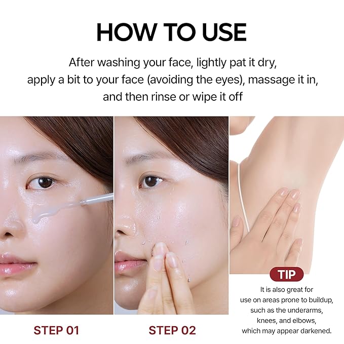 Dr.Melaxin Peel Shot Glow White Rice Peeling Ampoule, Soft Exfoliating Face and Body Scrub Dead Skin Cells Remover for All Skin Types korean skin care 80ml