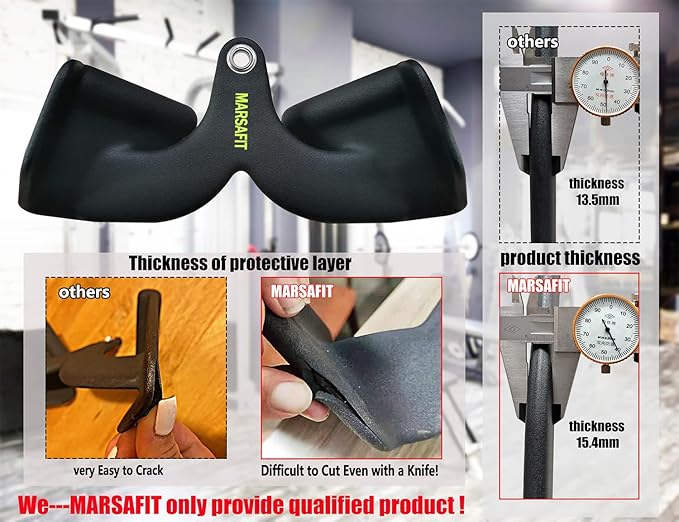 Home Gym Fitness Rowing T-bar V-bar Pulley Cable Machine Attachment, Bicep Curl Tricep Lat pulldown Bar Back Strength Training Handle Grips Lat Pull Down Bar for Seat Row Workout