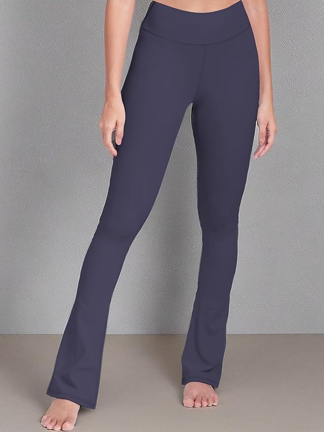 Sunzel High Waist Mini Flared Leggings for Women, Tummy Control Casual Flare Yoga Pants for Yoga Workout Gym