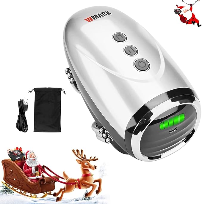 Professional Haircut Massager/Cordless Handheld Massager, Vibration Neck/Legs/Hands/face Massager, 2 Massage nodes 2600AMH (Silver)