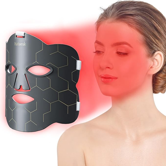 Red Light Therapy for Face, LED Red Light Therapy Mask 660nm & 850nm Wavelength for Home Use