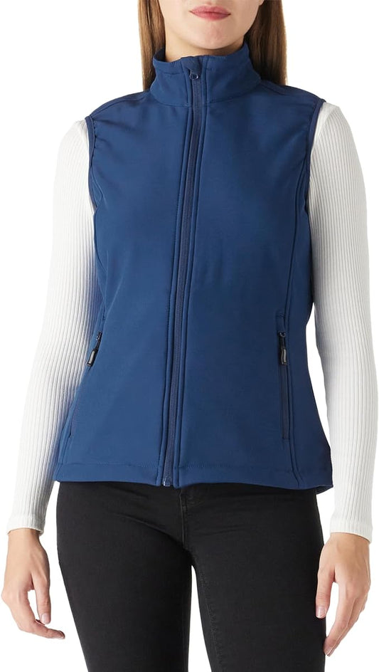 Outdoor Ventures Women's Lightweight Softshell Vest Windproof Fleece Lined Zip Up Sleeveless Jacket for Running Hiking Golf