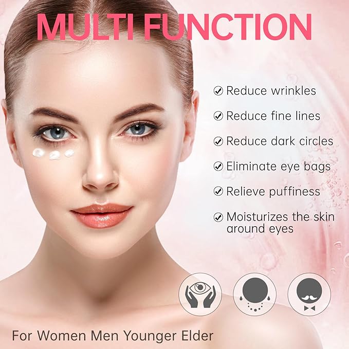 Instant Reduction of Eye Bags -Retinol Eye Cream Dark Circles,Bags Under Eyes,Eye Repair Cream AntiAging Moisturizer,retinol,Under Eve Care Creams Suit Women Men EyeFirm Smooth fimming eye-0.7 OZ-DDD