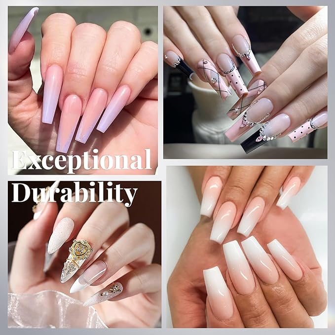 krofaue 3 Styles False Nail Tips Kit,340PCS Clear Coffin French Stiletto Nail Tips Half Cover Acrylic Artificial Press on Nails for Nail Extension Soft Gel Tips Art DIY