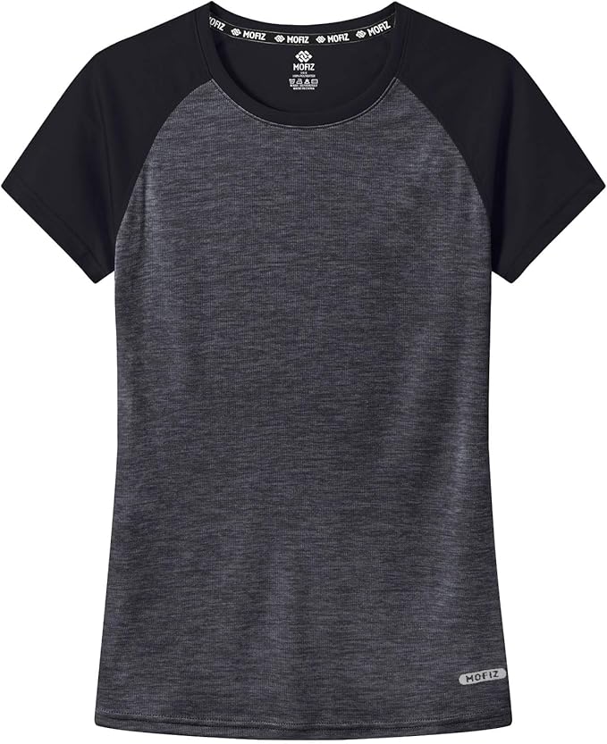 MoFiz Women's Short Sleeve UPF 50+ Sun Protection Sports T-Shirt Quick Dry Running Workout Athletic Tee Top