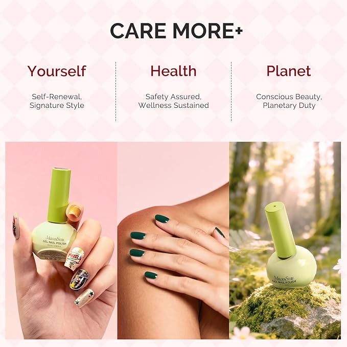 MelodySusie Highly Pigmented Gel Nail Polish Set, 0.56 fl.oz Tilt-and-Stand Bottle, HEMA Free Plant-Based Formula, 6 Colors Macarons, Soak Off UV LED Manicure Kit Gift Box(Pastel Pink Blue Purple)