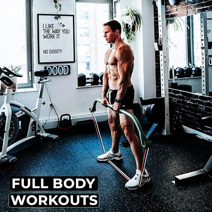 Travel Gorilla Bow Portable Home Gym System, Strength Training Equipment 100 Plus Quality Workouts, All in One Exercise Equipment for Travel, Home Gym & Outdoor Workouts