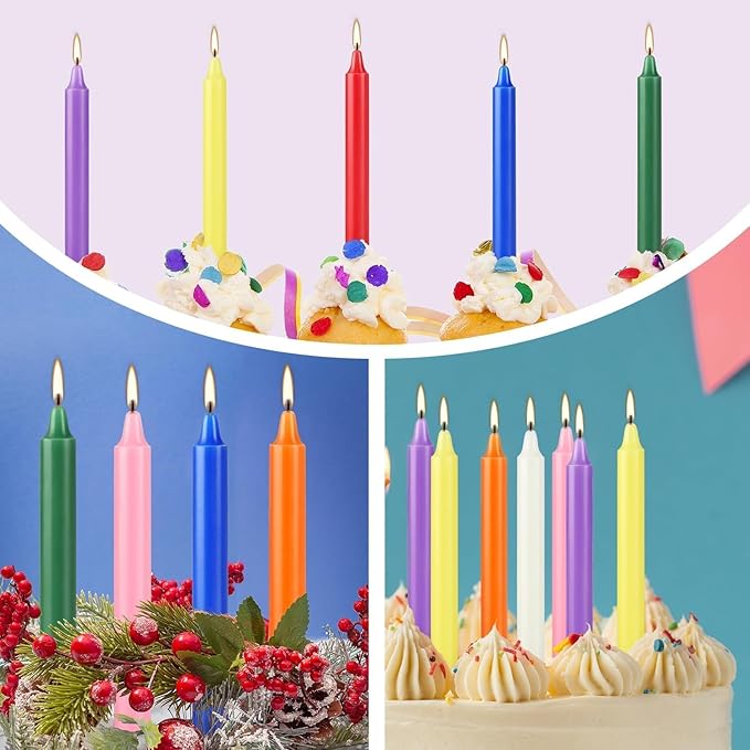 40 Pack Assorted Color Spell Chime Candles, 4 Inch Mini Taper Candles for Home Decor Kitchen Decor Wedding Decoration-10 Colours,Great for Casting Chimes, Rituals