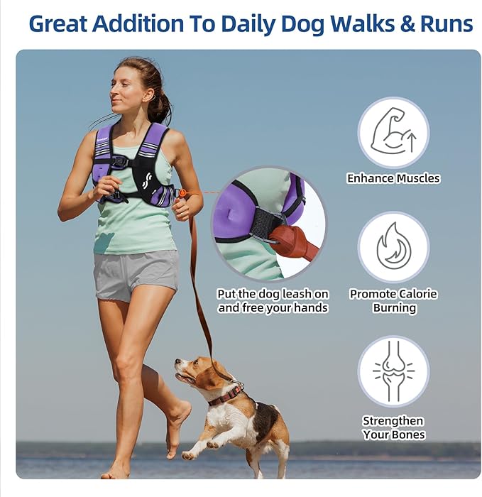 Sportneer Weighted Vest Woman: 8lb/12lb/15lb/20lb/25lb Weight Vest with Detachable Phone Bag, Adjustable Women Weighted Vest Rucking Vest for Walking Strength Training Muscle Building Weight Loss