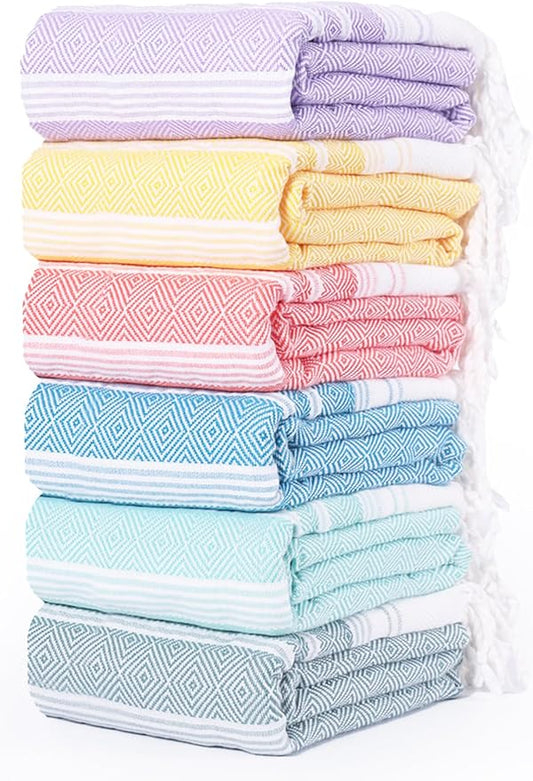 Thin Turkish Beach Towel Lightweight Quick Dry Absorbent Cotton Bathroom Bath Pool Swim Towels Extra Large Oversized Sand Free Beach Accessories Essentials Cloud Gifts for Adult