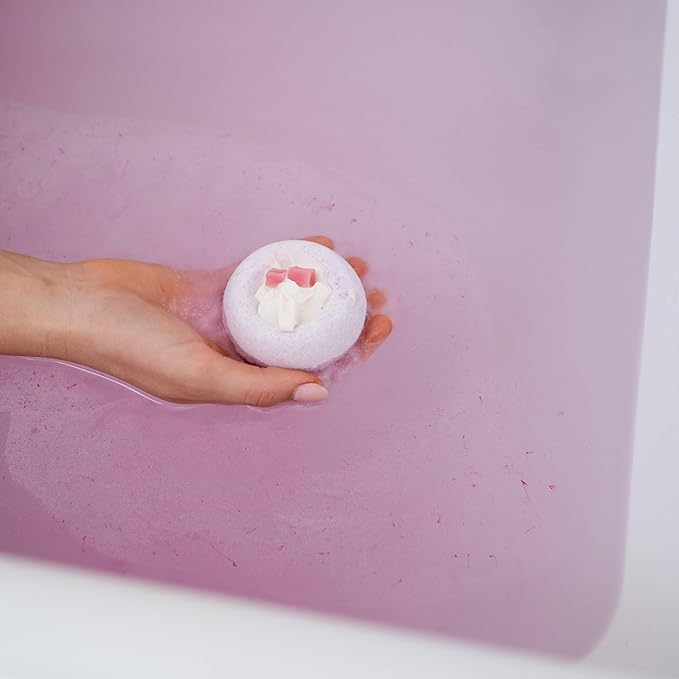 ANIHANA Bath Bombs with Coconut Oil, Paraben Free, Hand-Crafted Luxury Fizzers, Refreshing Raspberry Marshmellow Scent, 6.3 oz Each, 3 Pack