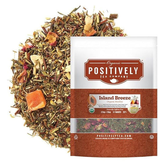 Organic Positively Tea Company, Island Breeze Rooibos Tea, Loose Leaf, 16 Ounce