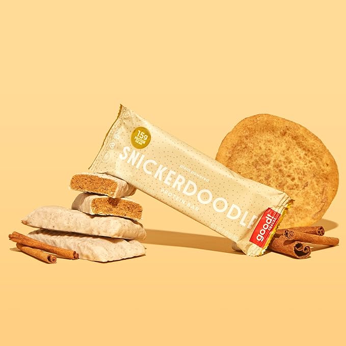 good! Snacks 5 Flavor Variety Pack, Vegan Protein Bars, Soy & Gluten Free, Plant Based, Low Sugar, 15g Clean Protein, Healthy Superfood Snack, 12 Bars