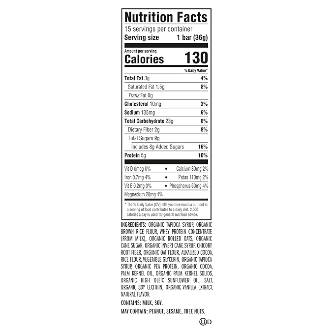 Zbar Protein - Chocolate Flavored Mint - Crispy Snack Bars - Made with Organic Oats - Non-GMO - 5g Protein - Gluten Free Protein Bars (15 Pack)
