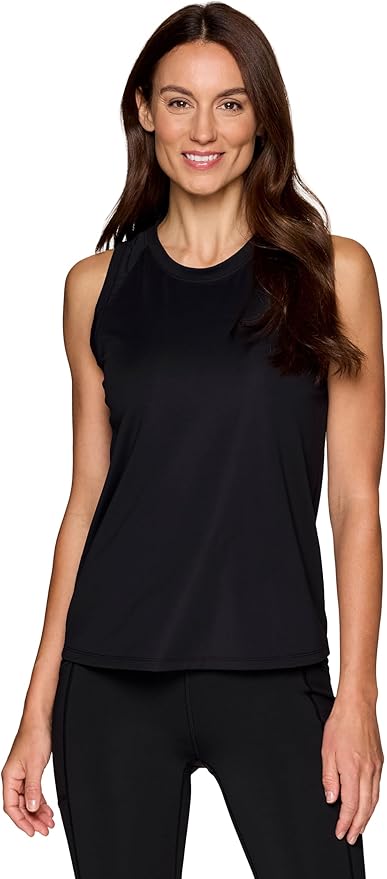 RBX Active Women's Workout Top with Breathable Mesh Panels, Quick Drying Gym Running Tank Top with Plus Sizes