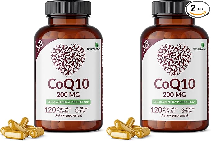Futurebiotics CoQ10 200 MG Cellular Energy Production, 120 Vegetarian Capsules (Pack of 2)