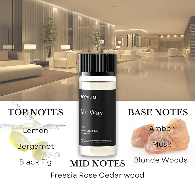 Scentia My Way Hotel Diffuser Oil | Aromatherapy Fragrances Inspired by 5-Star Hotels | Luxurious Scents Gift Box Set - 3 x 50ml Bottles Set - The 1 Hotel Miami Beach, W Magic