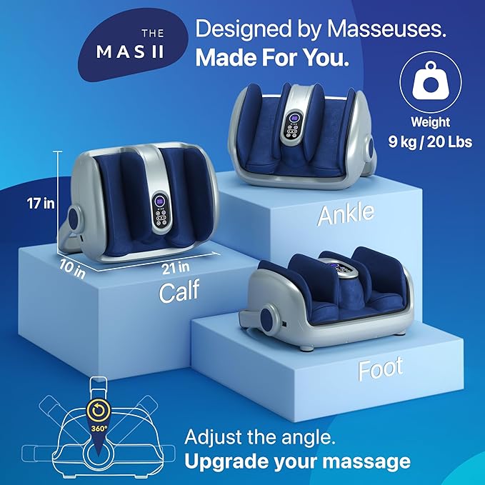 MIKO Shiatsu Foot Massager for Circulation & Pain Relief - Deep Tissue Kneading, Heat Therapy for Plantar Fasciitis, Neuropathy, Diabetics - Fits Up to Size 15