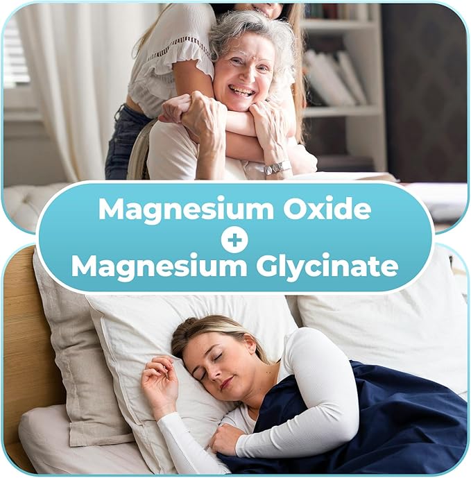 EasyMind Sleep Aid for Adults, Magnesium Glycinate, Vegan, Stress Relief, Herbal Sleep Supplement, Mood Support, 30 Servings