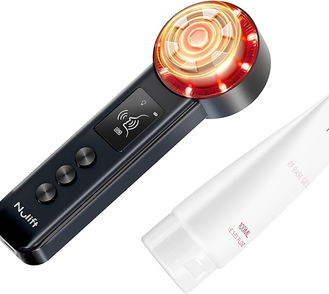 Radio Frequency Skin Tightening Device | 6 in 1 Home RF Face Beauty Device | Professional Facial Skin Tightening | Lifting | Wrinkle Reducing | Anti Aging | Depuff | Increase Absorption(with Gel)