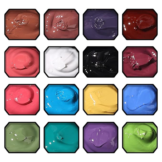 Sponge Pat Paint Nail Gel, Ombre Nails Gradient Gel Nail Blush Blooming Aura Nails Drawing Stripper Floral Painting DIY Nail Art, No Wipe, UV/LED Curing (16 Colors B)