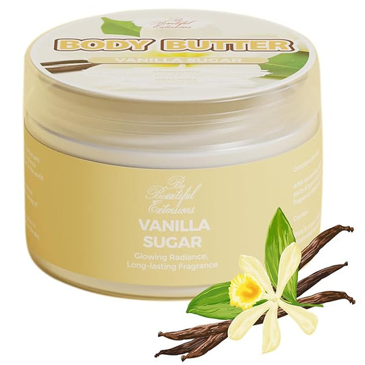 body butter vanilla sugar scent long -lasting fragrance,hydrate skin jojoba oil and more 8oz