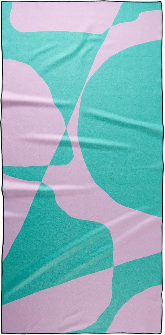 GEOMETRY Micro-Loop Beach Towel – Spring & Summer Collection – Quick-Dry, Sand-Resistant, Ultra-Absorbent Compact Towel for Beach & Travel (Abstract Life)